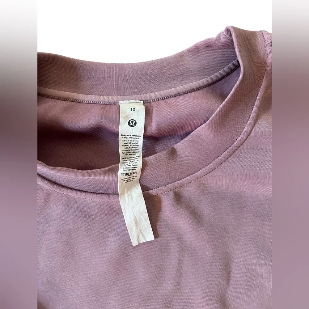 Lululemon Softstreme Perfectly Oversized Cropped Crew, sz 10 - Picture 3 of 4